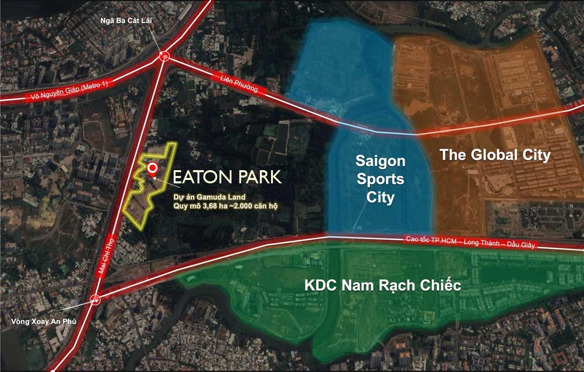 Vị trí Dự án Eaton Park by Gamuda Land